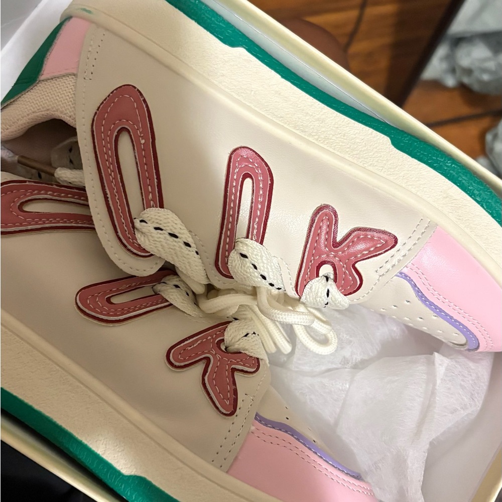 SHEIN Cream and Pink Sneakers